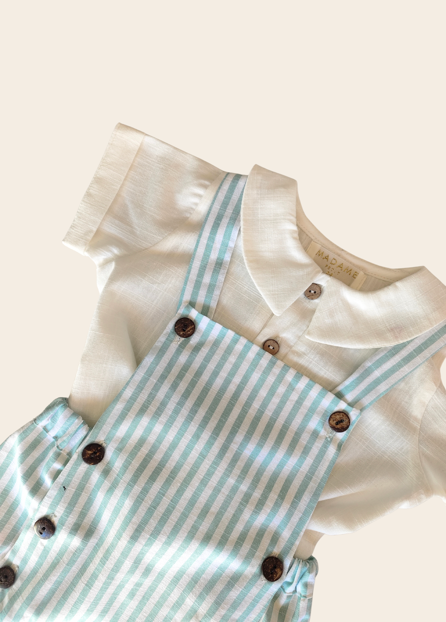 Mameluco Bari Rayas Verde Agua