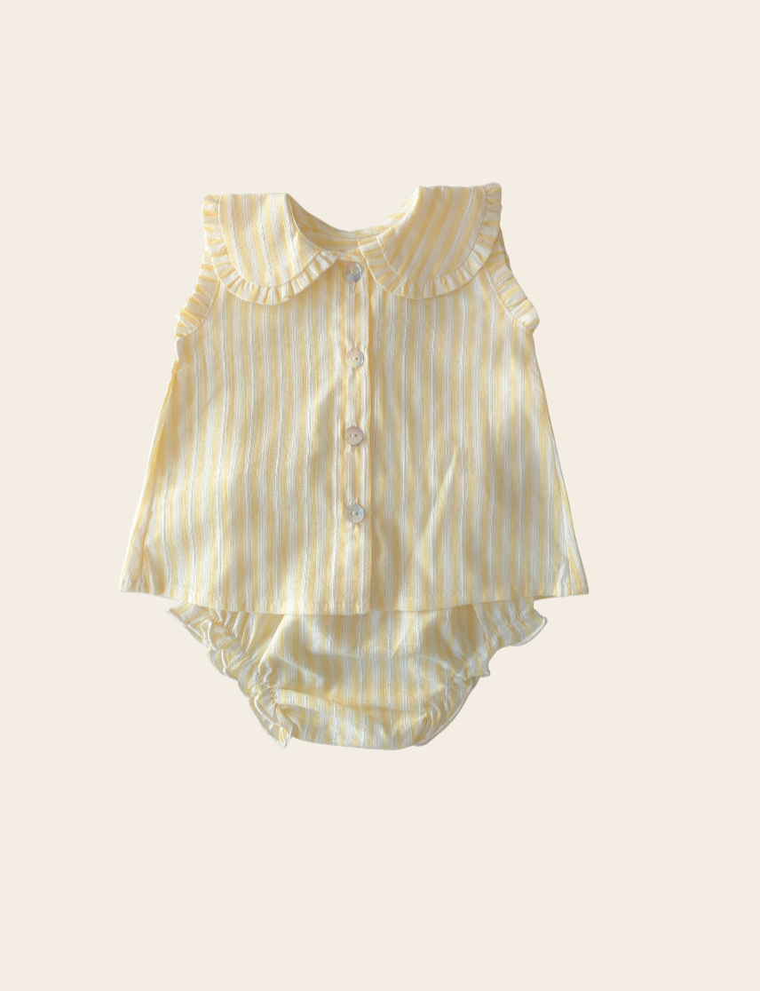Conjunto Ámbar Rayas Amarillas