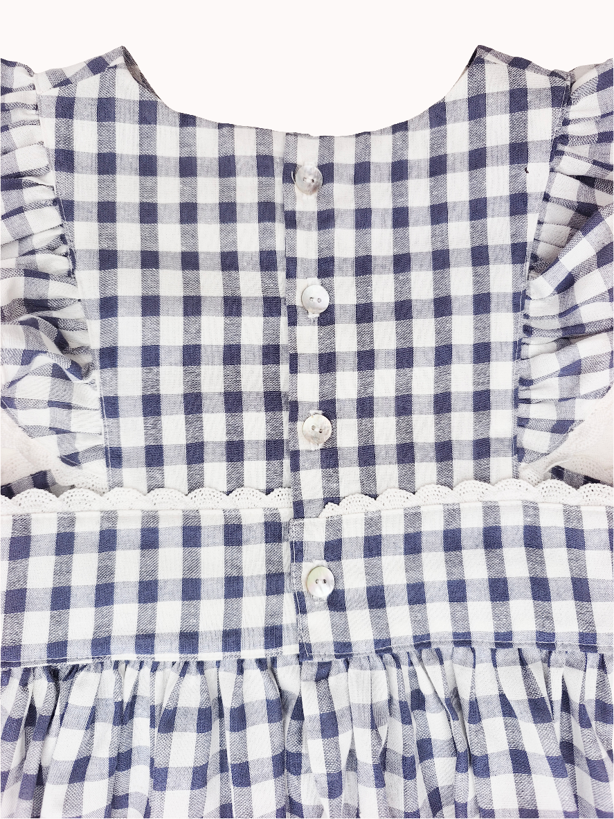 Vestido Ana Vichy Azul Marinero