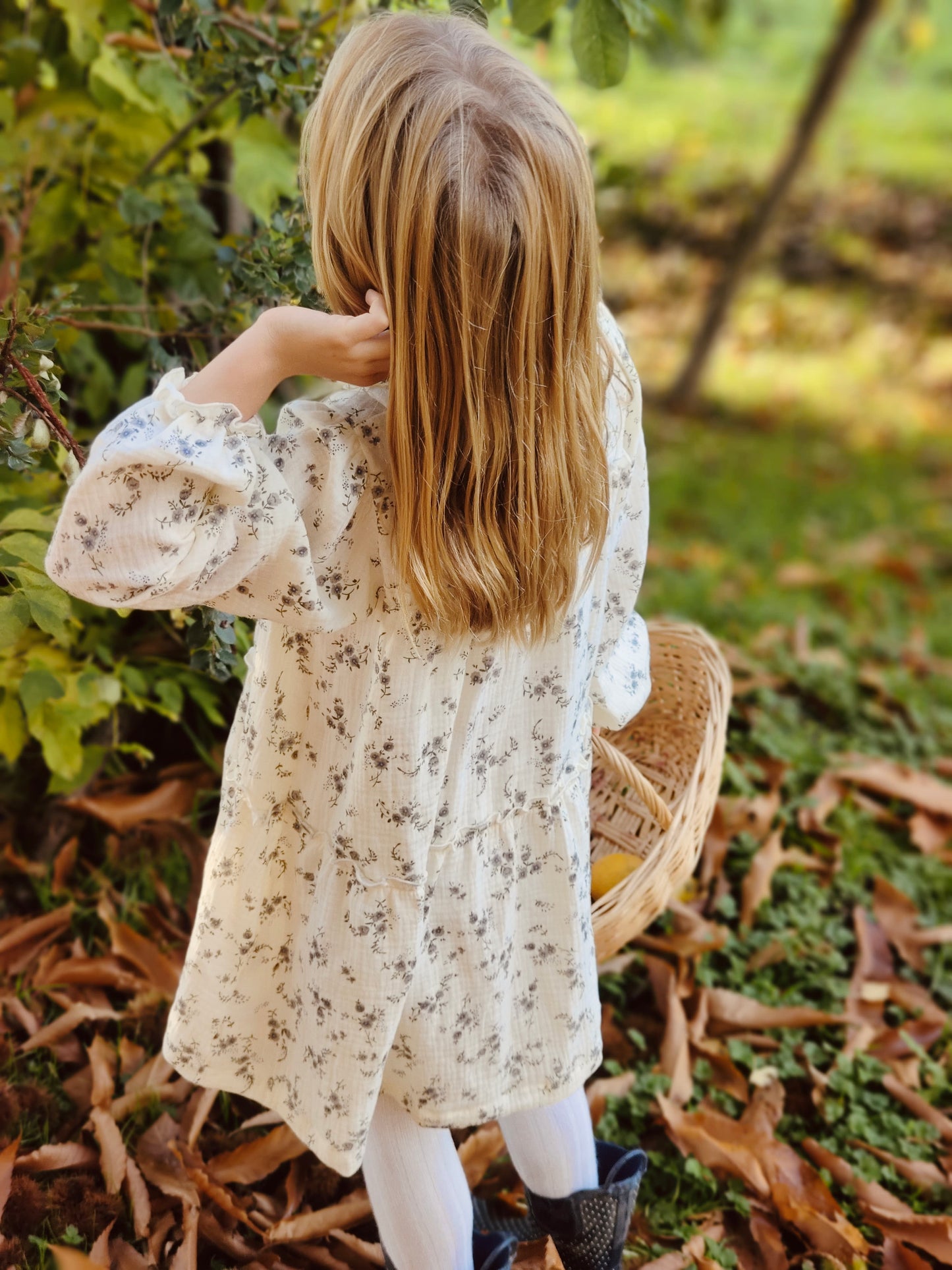 VESTIDO MALTA FLORES GRISES