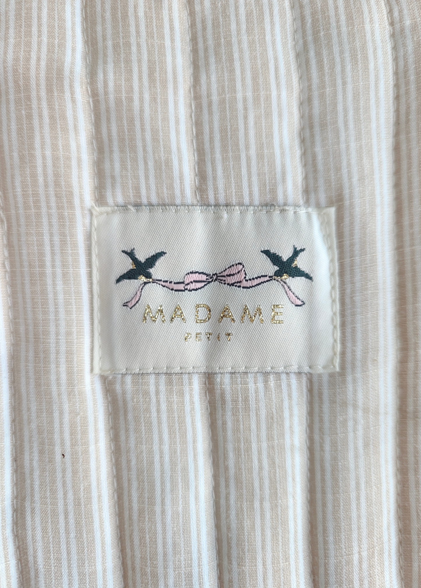 Estuche Pañalero Rayas Beige