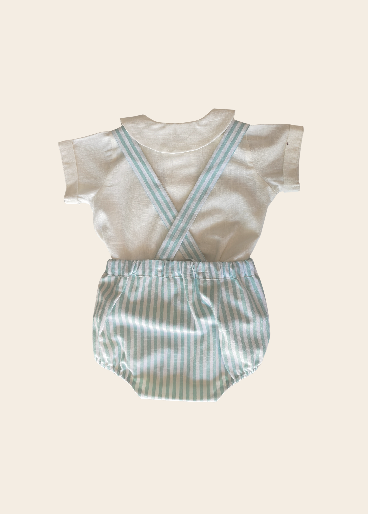 Mameluco Bari Rayas Verde Agua