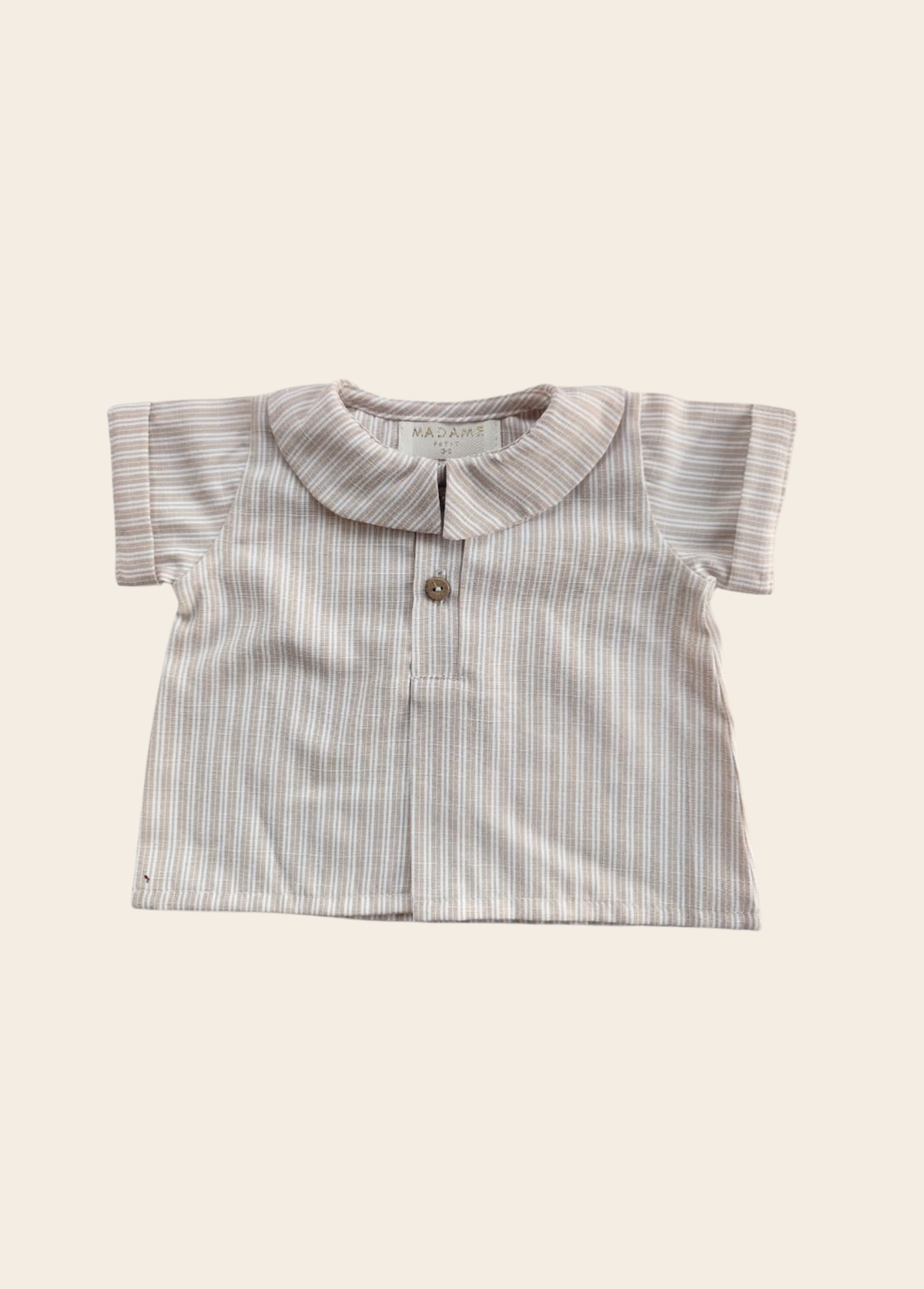 Camisa Zircón Rayas Beige