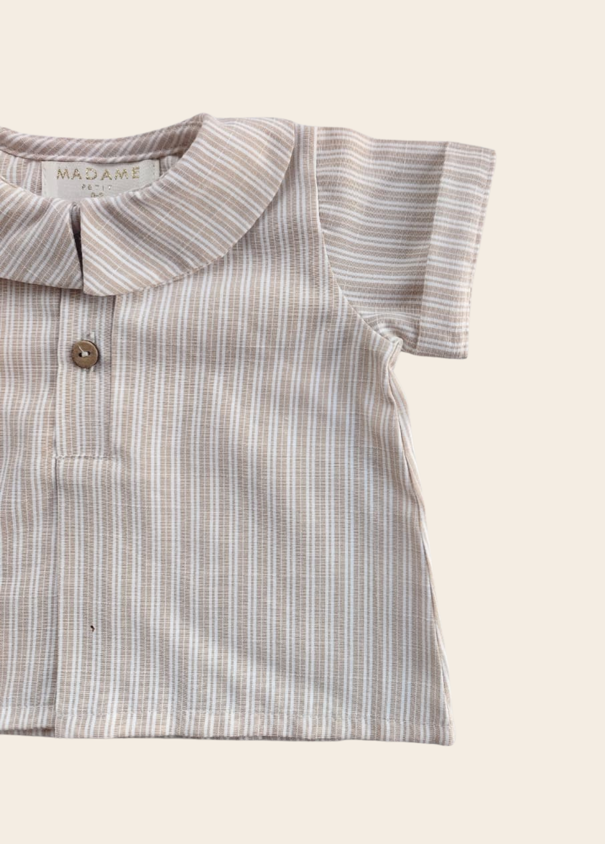 Camisa Zircón Rayas Beige