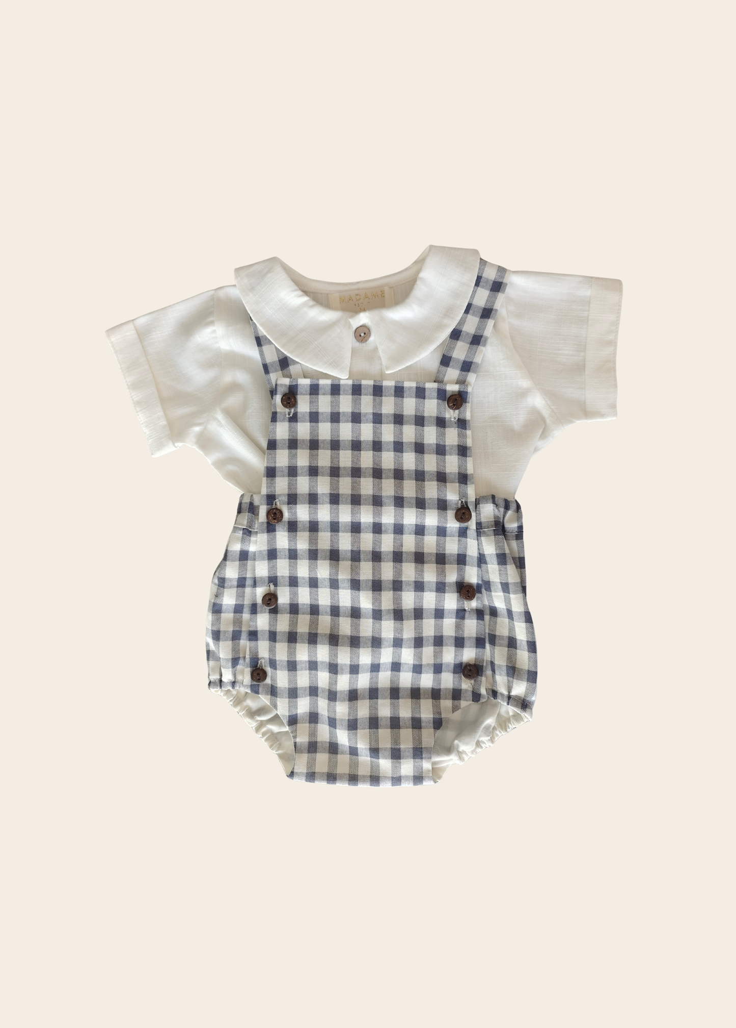 Mameluco Bari Vichy Azul