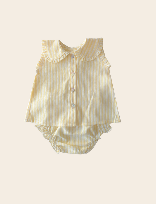 Conjunto Ámbar Rayas Amarillas