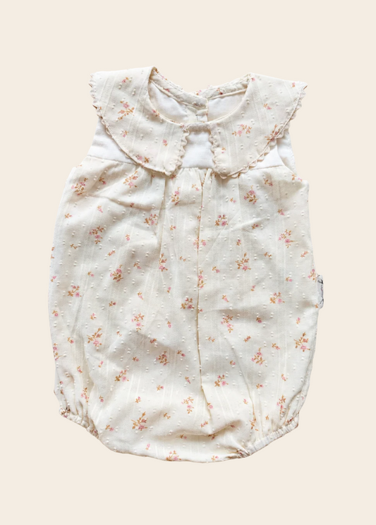 Mameluco Aguamarina Flores Beige