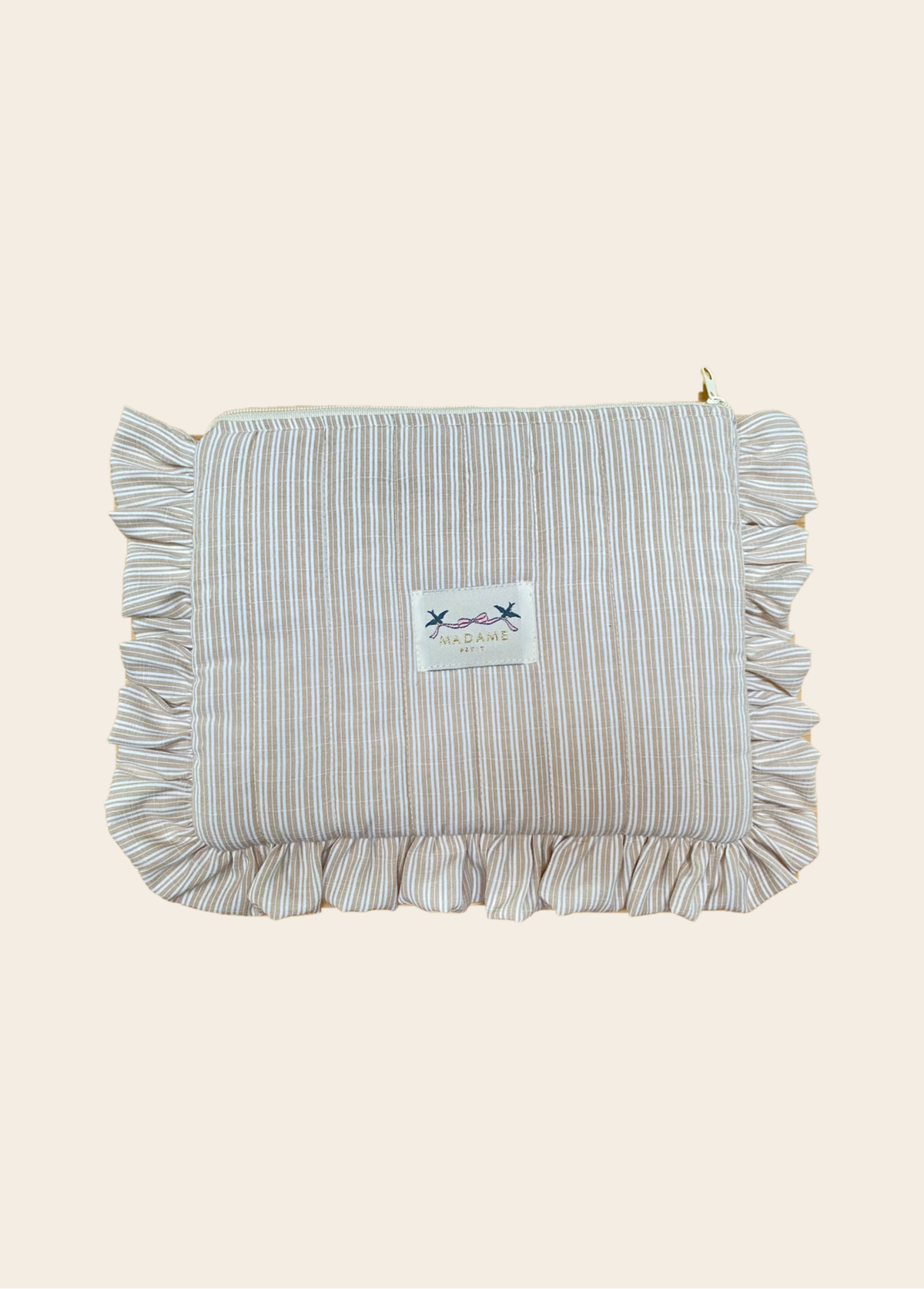 Pañalera Hermine Rayas Beige