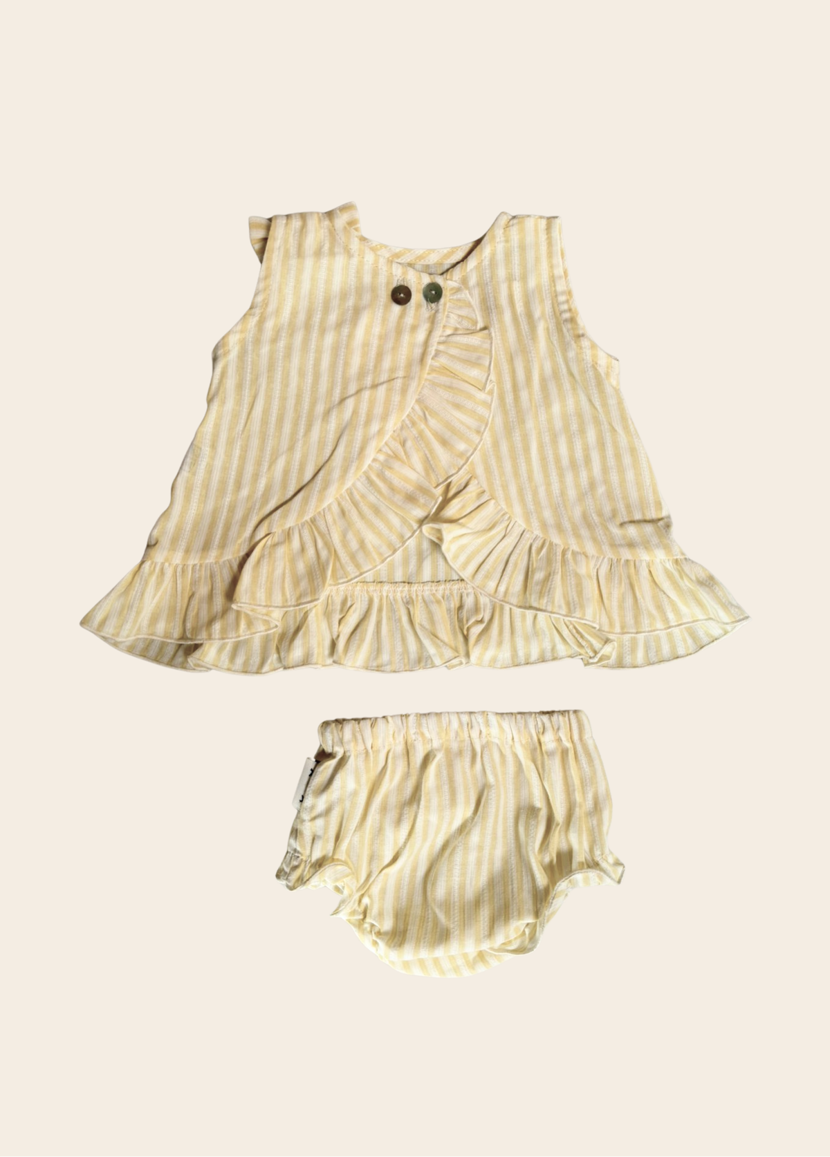 Conjunto Esmeralda Rayas Amarillas