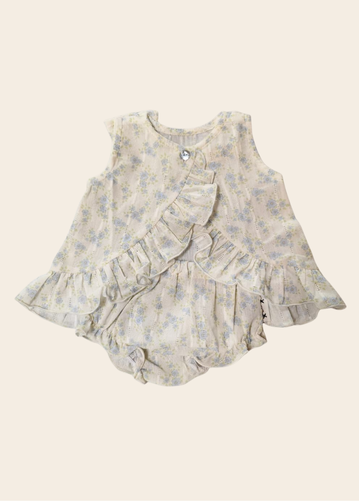 Conjunto Esmeralda Flores Celeste