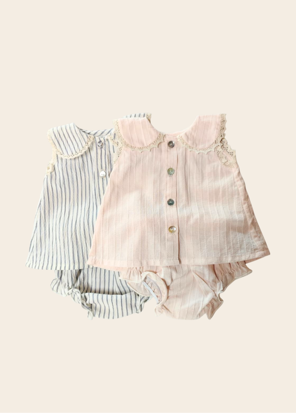 Conjunto Ámbar Rosado Líneas