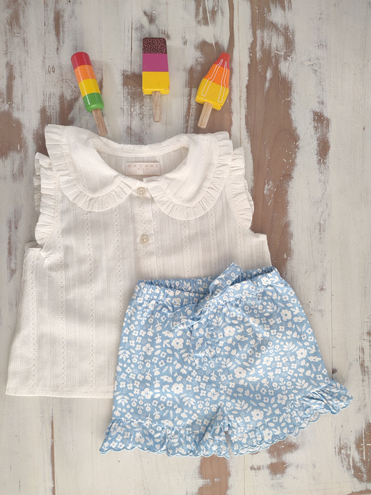 SHORT LAVANDA AZUL