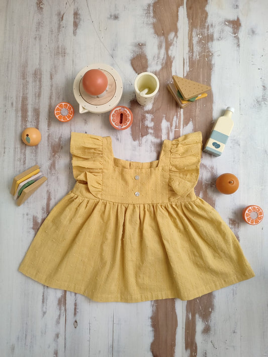 BLUSA CRISANTEMO MOSTAZA